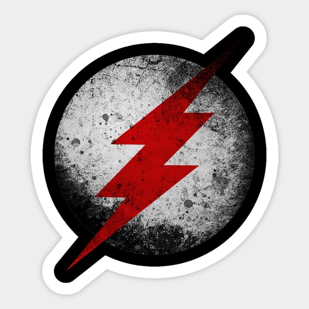 The Black Flash Distressed Grunge Logo Sticker by Flashpool